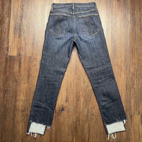 Frame Le High Straight Jeans Size 26  Dublin Mid Rise Stretch Dark Wash Blue - Picture 2 of 10